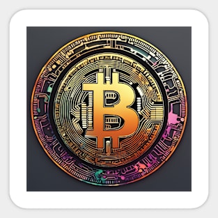 Bitcoin colorful Sticker